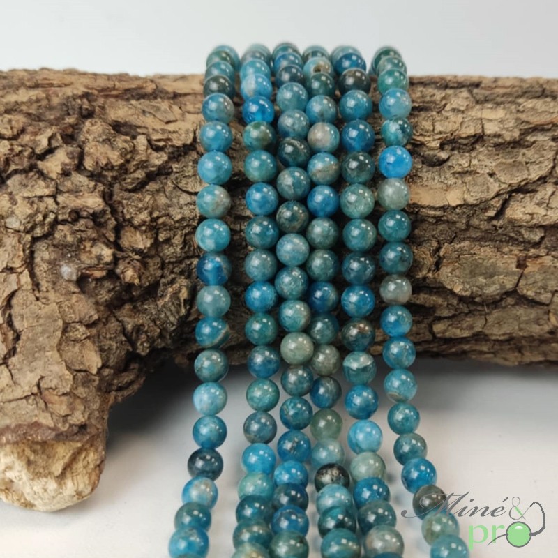 Apatite AB en perles rondes 6mm - fil complet Apatite AB en perles rondes 6mm - fil complet