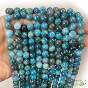 Apatite en perles rondes 8mm - fil complet