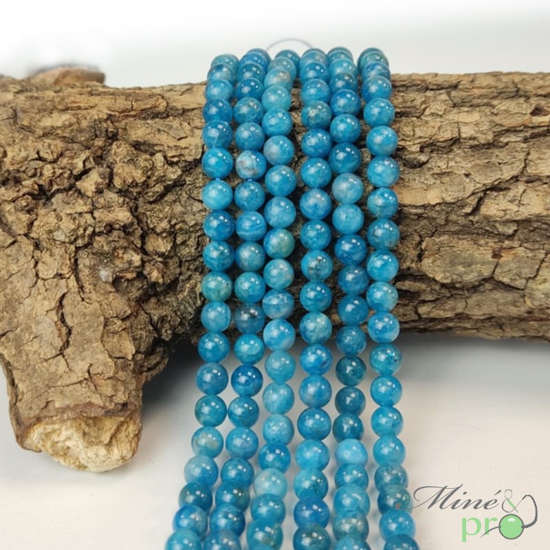 Apatite AA en perles rondes 6mm - fil complet Apatite AA en perles rondes 6mm - fil complet