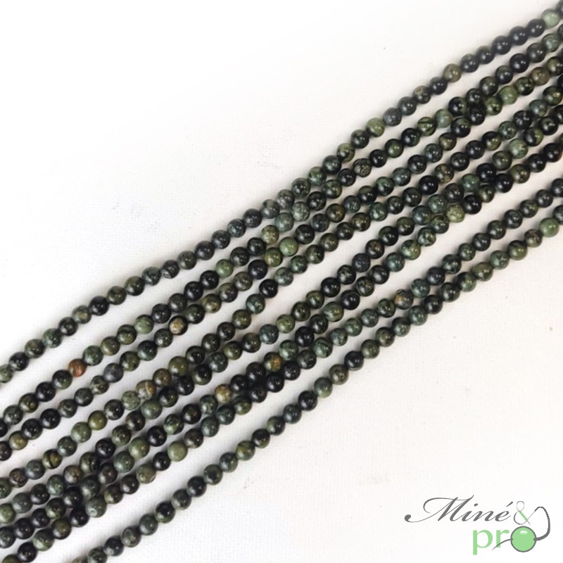 Jaspe Kambaba A en perles rondes 4mm - fil complet