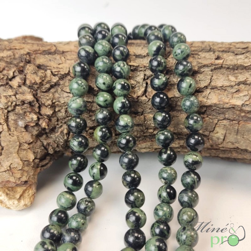 Jaspe Kambaba A en perles rondes 8mm - fil complet