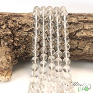 Cristal de roche A en perles rondes 8mm - fil complet