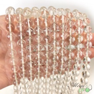 Cristal de roche A en perles rondes 8mm - fil complet