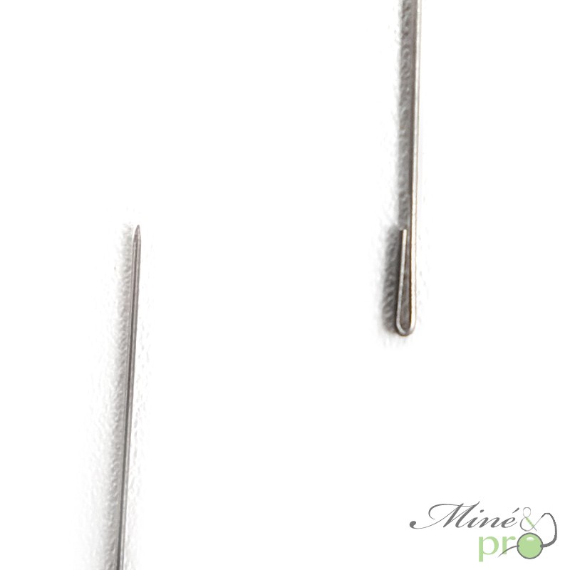 Lot De 12 Aiguilles à Perles Incurvées En Acier Inoxydable - Longueur 18,5 Cm, Diamètre 0,6 Mm - Avec Enfile-aiguille - Pour Bijoux DIY