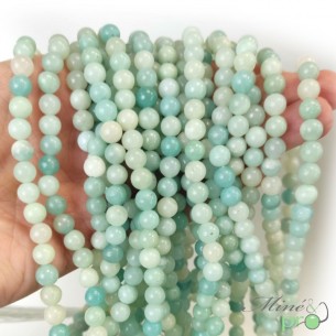 Amazonite en perles rondes 6mm - fil complet