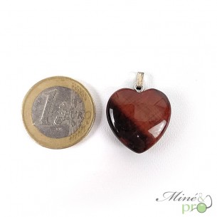 Pendentif coeur en Oeil de taureau