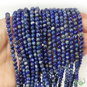 Lapis lazuli A en perles rondes 4mm - fil complet
