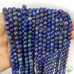 Lapis lazuli A en perles rondes 6mm - fil complet