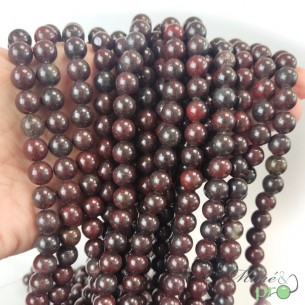 Jaspe hématoïde en perles rondes 8mm - fil complet
