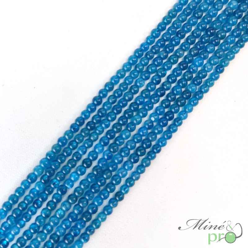 Apatite AAA en perles rondes 4mm - fil complet Apatite AAA en perles rondes 4mm - fil complet