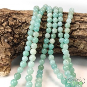 Amazonite A en perles rondes 6mm - fil complet