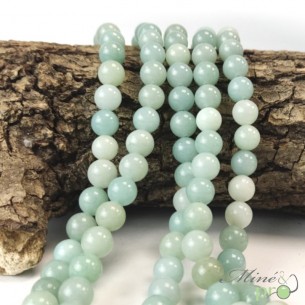 Amazonite en perles rondes 8mm - fil complet