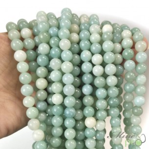 Amazonite en perles rondes 8mm - fil complet