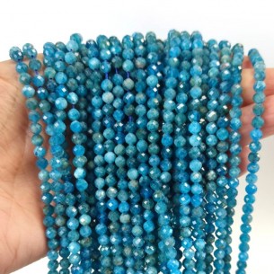 Apatite A+ en perles facettées 4mm - fil complet