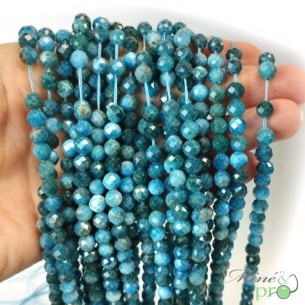 Apatite en perles facettées 6mm - fil complet