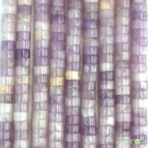 Lepidolite en rondelles heishi 4mm - fil complet