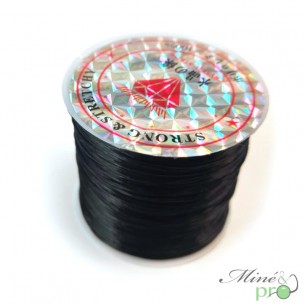 Bobine fil élastique multibrins noir - 30m