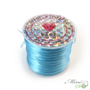 Bobine fil élastique multibrins bleu - 30m