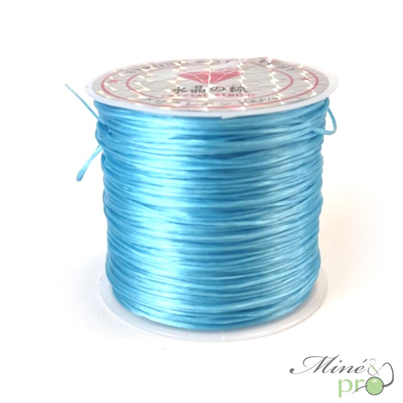 Bobine fil élastique multibrins bleu - 30m