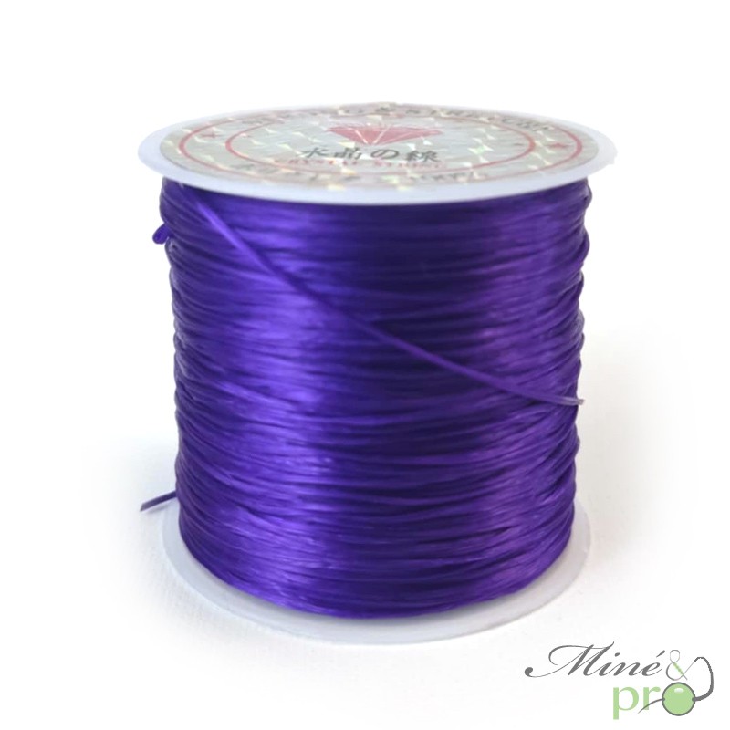 Bobine fil élastique multibrins violet - 30m