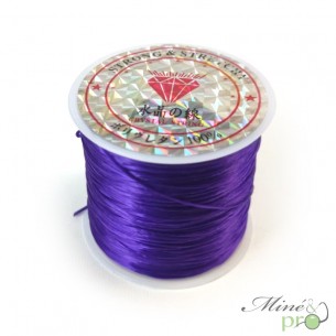Bobine fil élastique multibrins violet - 30m
