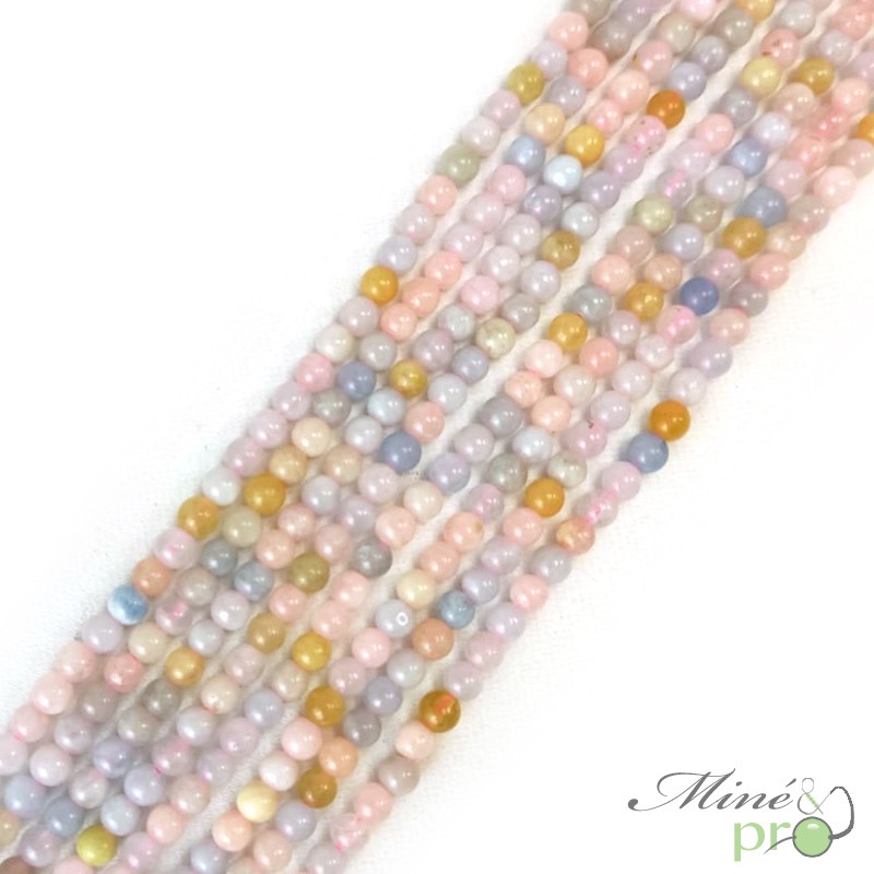Béryl A en perles rondes 4mm - fil complet Béryl A en perles rondes 4mm - fil complet