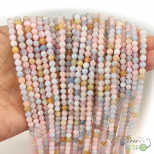 Béryl A en perles rondes 4mm - fil complet