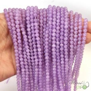 Améthyste lavande AA en perles rondes 4mm - fil complet