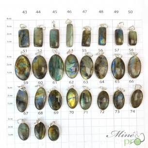 Labradorite - pendentifs cerclés