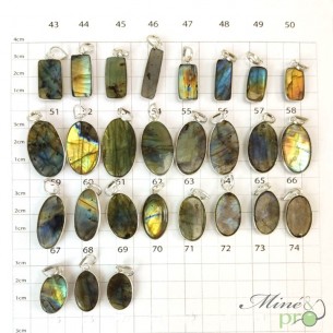Labradorite - pendentifs cerclés