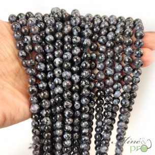 Gabbro A en perles rondes 6mm - fil complet
