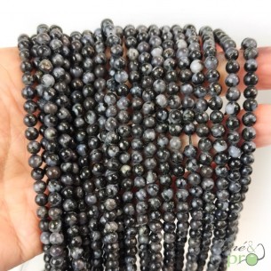 Gabbro A en perles rondes 4mm - fil complet