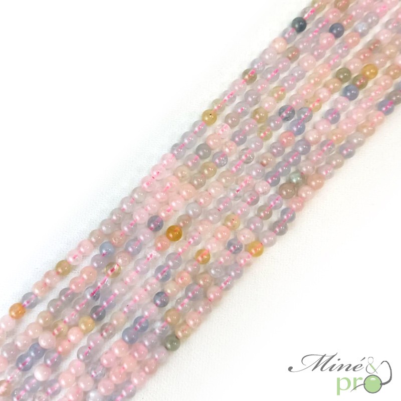 Béryl AA en perles rondes 4mm - fil complet Béryl AA en perles rondes 4mm - fil complet