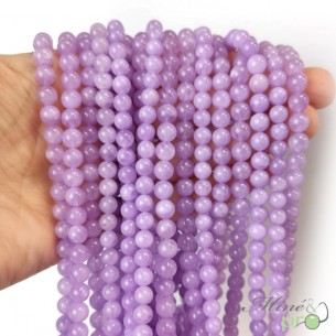 Améthyste lavande AA en perles rondes 6mm - fil complet