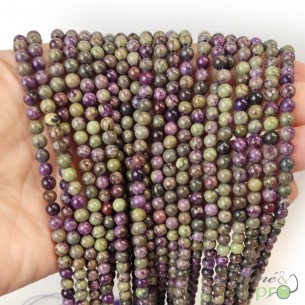 Stichtite A+ en perles rondes 4mm - fil complet