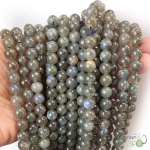 Labradorite AA en perles rondes 8mm - fil complet