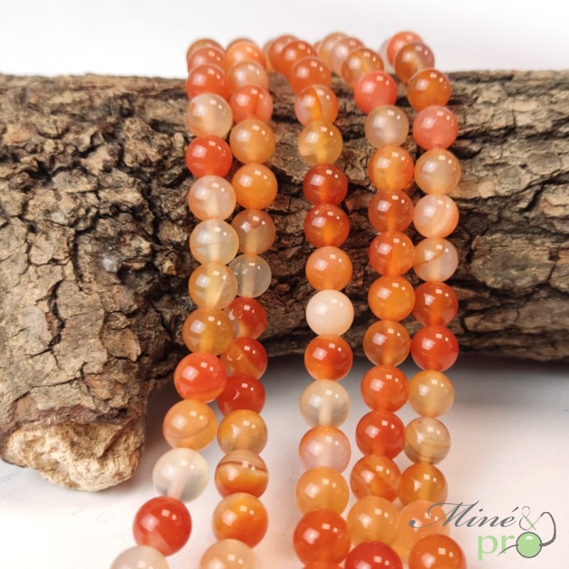 Grossiste perles en cornaline du Yémen 4mm grade AA bien-être