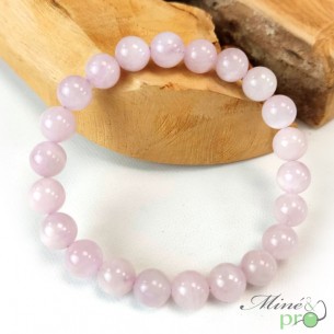 Bracelet en Kunzite AA en perles 8mm