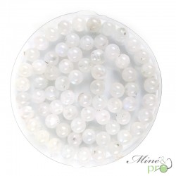 Péristérite en perles rondes 6mm - lot de 10
