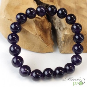 Bracelet Amethyste A+ en perles 10mm