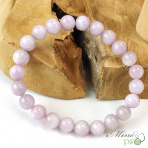 Bracelet en Kunzite A+ en perles 8mm