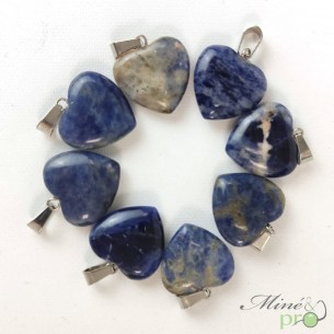 Sodalite - pendentif en forme de coeur