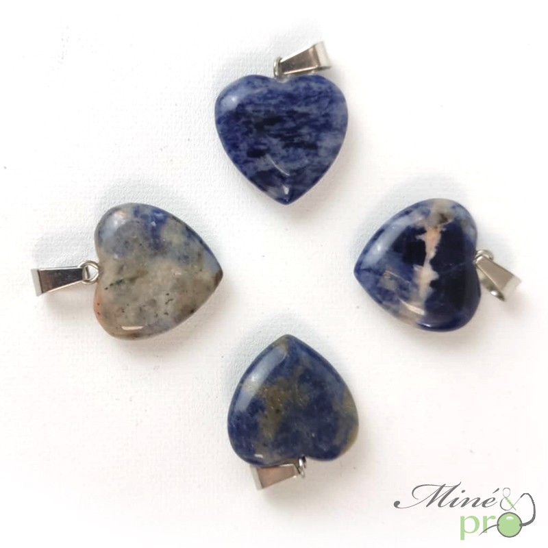 Sodalite - pendentif en forme de coeur