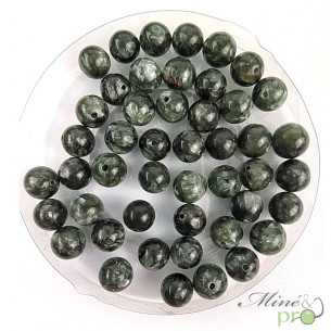 Séraphinite en perles rondes 6mm - lot de 10