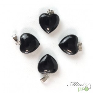 Onyx - pendentif en forme de coeur 1,5cm