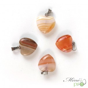 Sardonyx - pendentif en forme de coeur 1,5cm