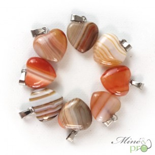 Sardonyx - pendentif en forme de coeur 1,5cm