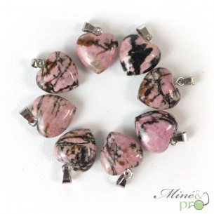 Rhodonite - pendentif en forme de coeur 1,5cm