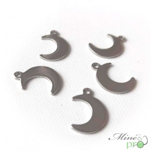 Lune en acier inoxydable 15mm - lot de 5
