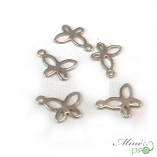 Papillon en acier inoxydable 11mm - lot de 10